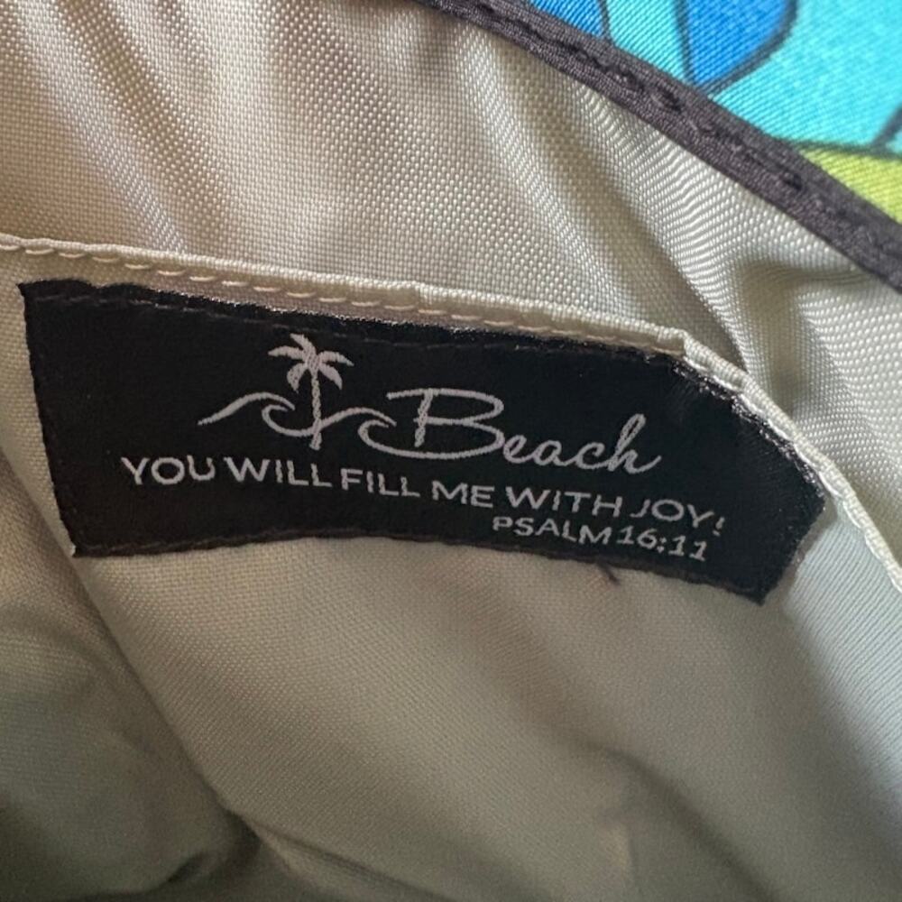Beach by CLC Water Resistant Handbag Blue Green Psalm 16:11 Mother's Day - Picture 8 of 11